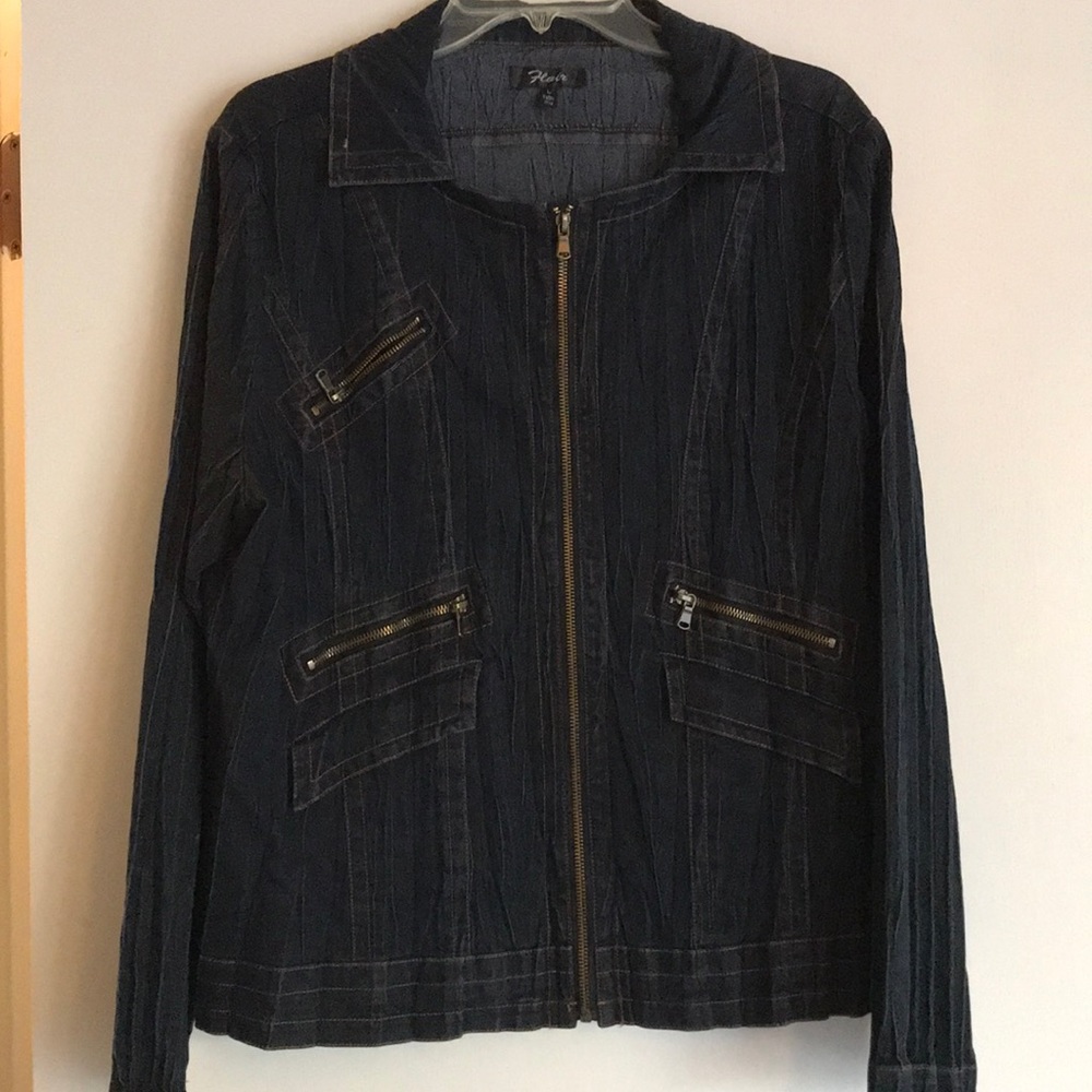Denim jacket zip front